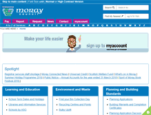Tablet Screenshot of moray.gov.uk